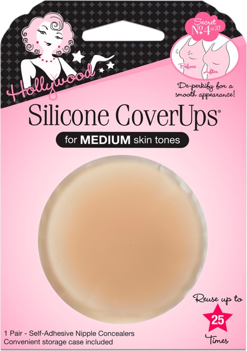 Silicone CoverUps für mittlere Hauttöne, selbstklebend, wiederverwendbar bis zu 25 Mal, enthält ein Paar.