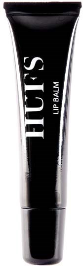 Eine schwarze Tube mit der Aufschrift 'HUTUBS LIP BALM'.