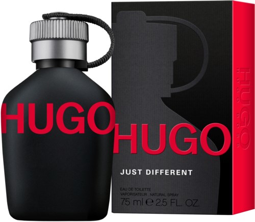 Een zwarte fles met zilvere dop en een rood logo naast een zwart doos met rode en witte tekst.