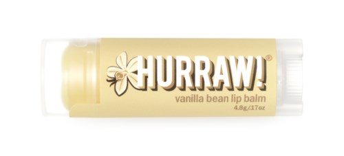 Vanille Lippenpflegestift mit Hurraw!-Logo und Blumendesign, 4,8 g/0,17 oz.