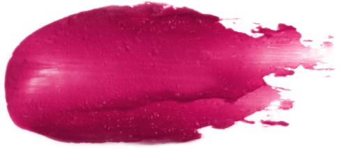 Rosa Lippenstift-Strich mit Farbverlauf, die an den Rändern verblasst auf weißem Hintergrund.