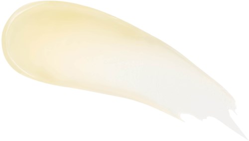 Eine cremige, cremefarbene Schleife mit glatter Textur, wahrscheinlich ein Lebensmittel- oder Kosmetikprodukt.