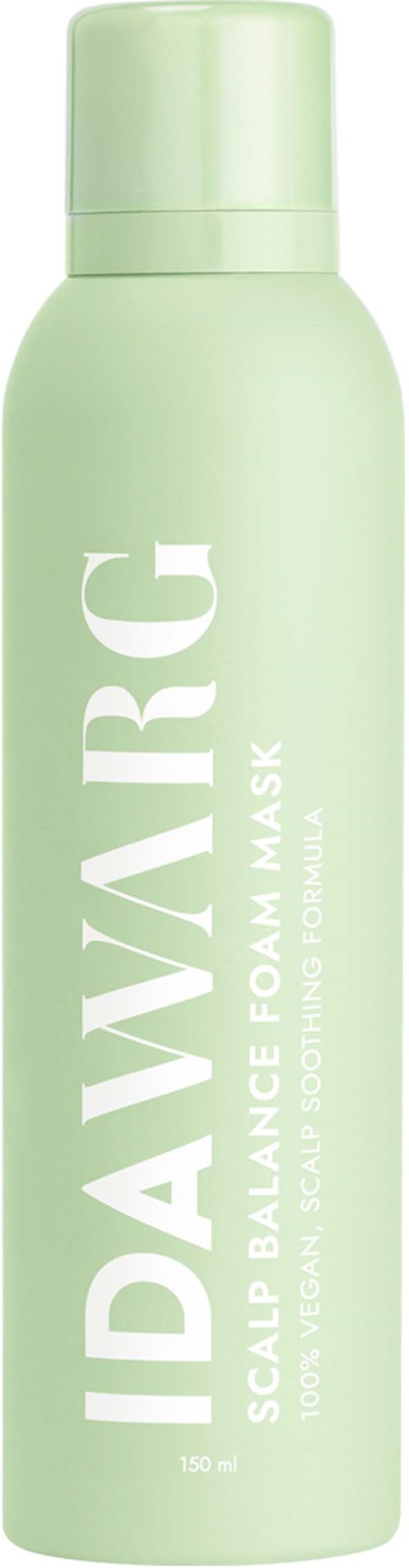 En ljusgrön flaska med David's scalp foam mask och matchande grönt lock. Etiketten säger David's scalp foam mask.
