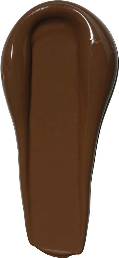 A brown shoe sole is shown, smooth and shiny with a rounded heel area.