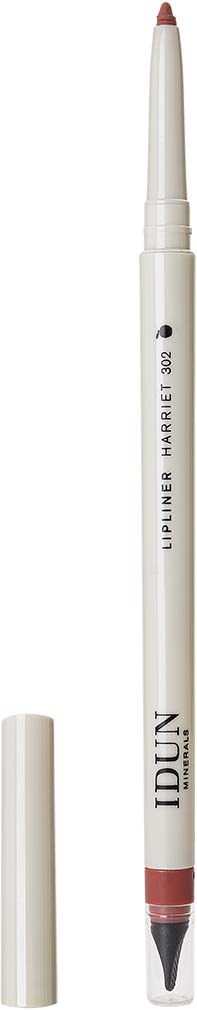 A white pen with a cap, labeled 'IDUN' and 'LIPLINER HARIKAT 20%' on it.