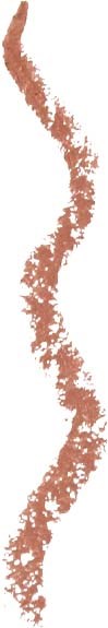A long, wavy, brown line runs vertically on a background that is half black and half white.