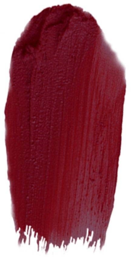 Deep red lipstick swatch on a white background.