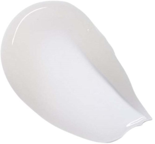 A white skincare cream or lotion in a drop shape.