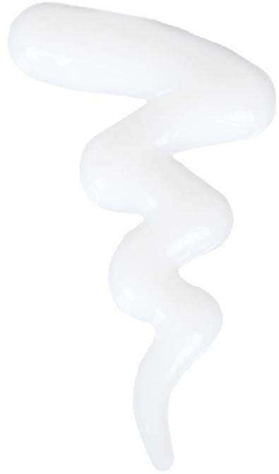 A white, creamy lotion in a swirled shape against a white background.