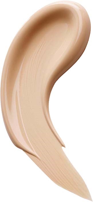 A beige-colored, curved, ear-shaped object with a smooth surface.
