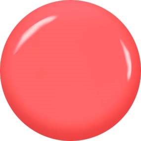 A shiny pink ball with a bright reflection on top, round and smooth.