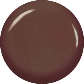 A round, brown chocolate ball with a shiny surface.