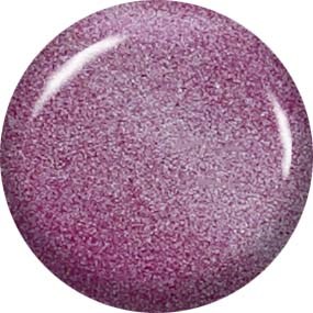 En rosa, glittrig, rund sak med glänsande yta och glittrig textur.