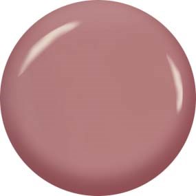 A round, shiny, pinkish-brown object with light reflections on its surface.