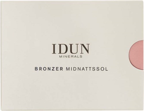 IDUN Minerals-Logo mit einer rosa Kreisform auf der rechten Seite.