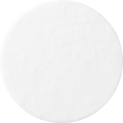 En vit rund tablett utan synliga märken, slät yta och enkel look.