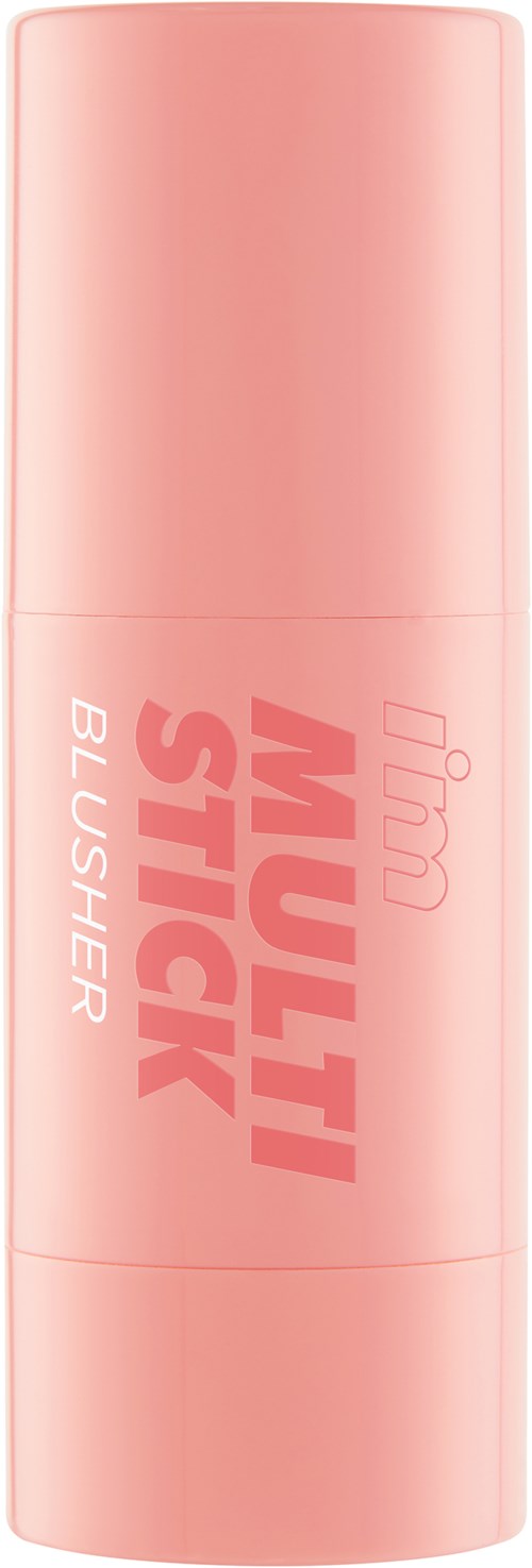 Pink cylindrical container labeled 'Mutti Stick Blusher'.