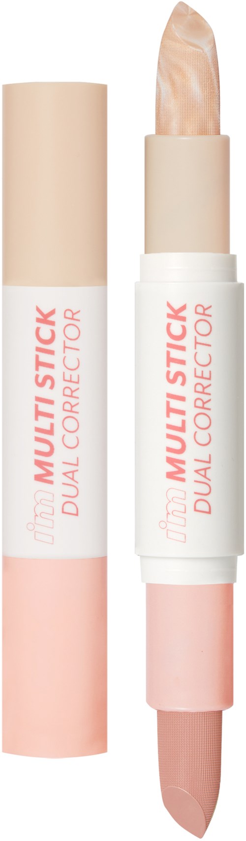 Een dubbelzijdige make-upstick met beige en lichtroze zijde.