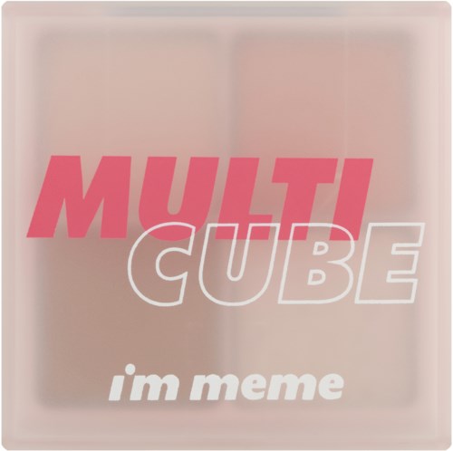 Logo met dikke roze en witte tekst "MULTI CUBE im meme".