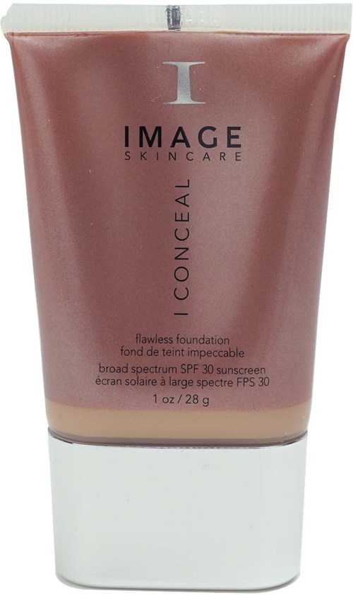 En rosa tube fra I. Image Skincare Conceal foundation med SPF 30 for ansiktsmakeup.