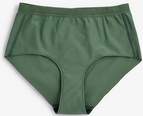 Grön mänunderkläder med enkel design, bekväm midja och sömlös konstruktion.