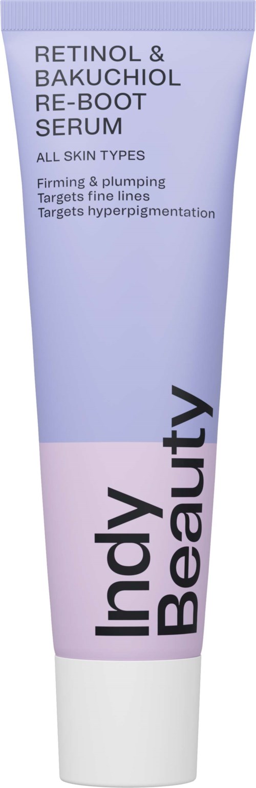 Purple tube of skin serum for all skin types, helping firm, plump, and reduce hyperpigmentation.