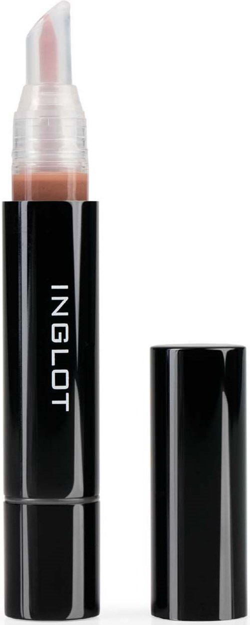 Een cosmetisch product met een zwart-wit tube met de tekst "INGLOT," met balsem of crème erin.