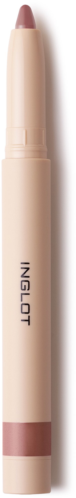 Ein beigenfarbener Balsam oder Stick mit dunklerer Spitze, mit der Marke INGLOT, wahrscheinlich ein Kosmetikprodukt.
