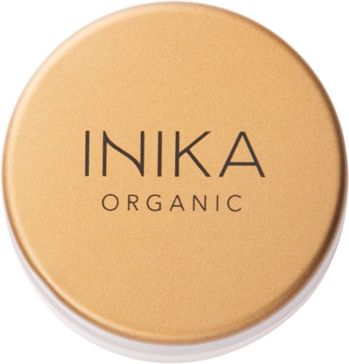 A round container with a beige lid featuring black text that says "INKA ORGANIC."