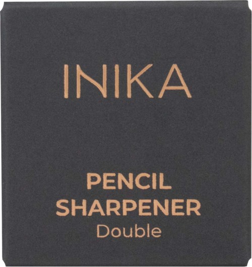 Black box with gold text for Inika double pencil sharpener.