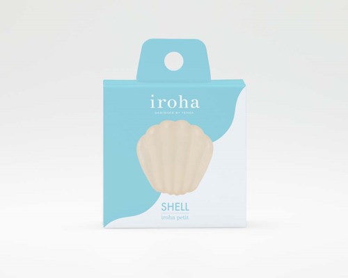 A light blue packaging with a shell illustration and the brand name 'iroha,' labeled 'SHELL.'