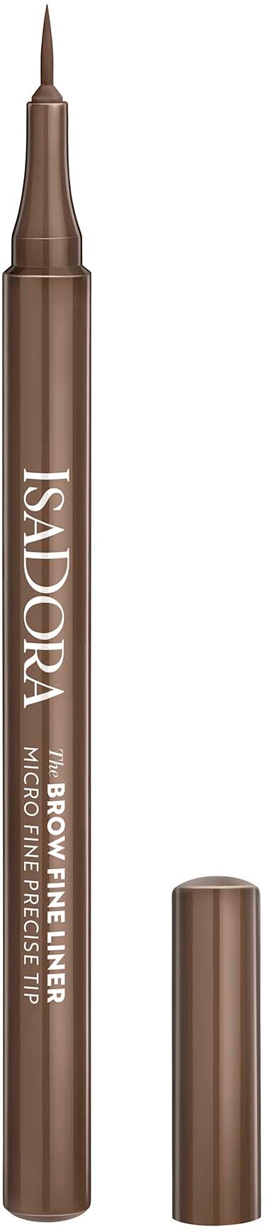 Ein brauner Stift mit Kappe, bezeichnet IsaDora Microtome Precision TB, für feinen Make-up oder Eyeliner.