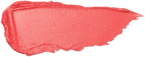Ein Tupfer von pinklich-rotem Lippenstift in einer Streifenform mit texturierten Kanten.