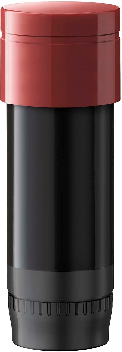 Eine schwarze Flasche mit rotem Deckel, wahrscheinlich für Kosmetika oder Cremes.