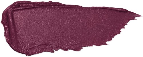 Ein Klecks dunkelpinker Lippenstift mit ungleichmäßigen Kanten und strukturierter Oberfläche.