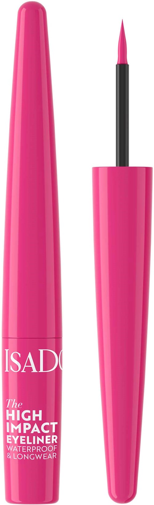 Pink liquid eyeliner with a long cap and a fine brush.