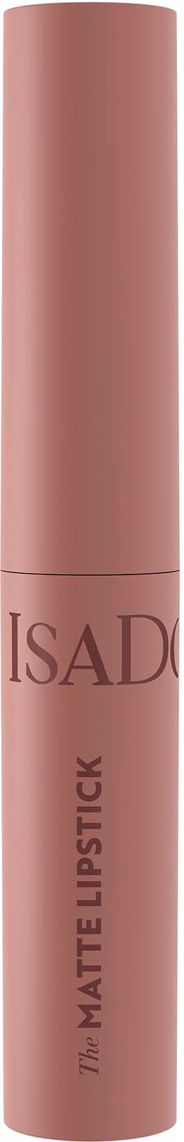 Ein pinker runder Lippenstift, auf dem ISAD steht.