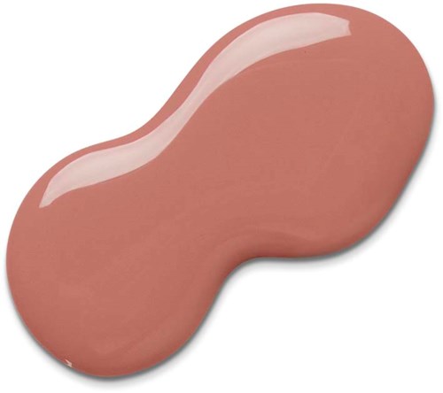 A kidney-shaped object, beige or pinkish, shiny surface reflecting light.