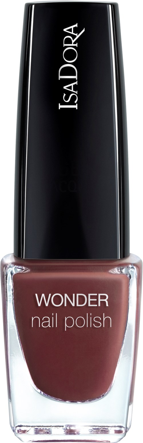 En flaska IsaDora Wonder nagellack i rosa-brunt färg.