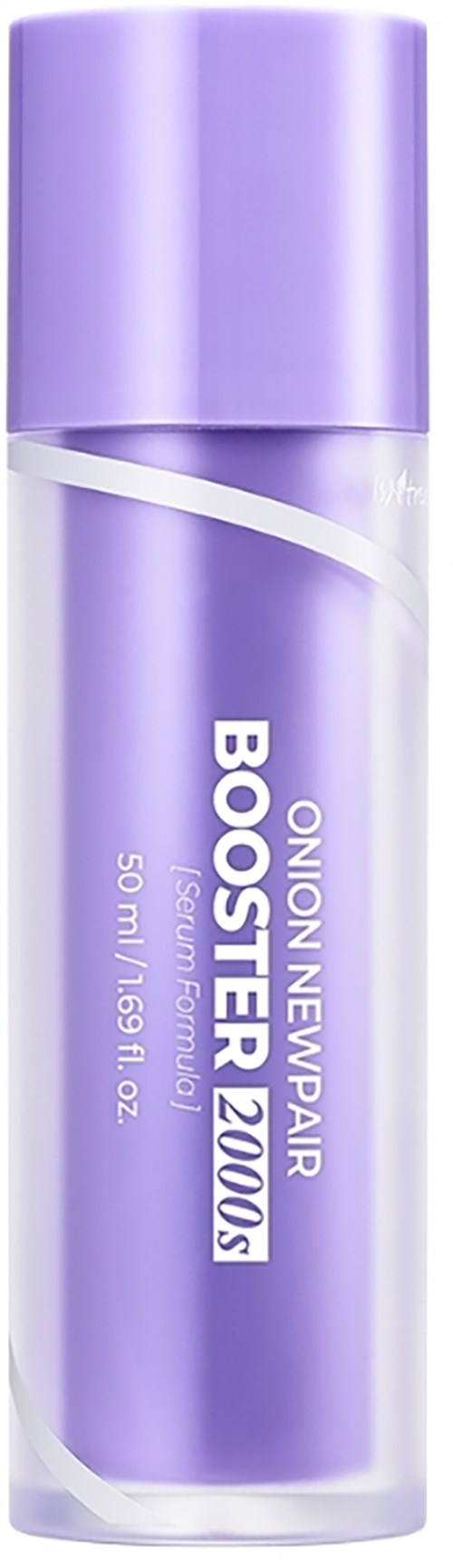 Een paarse rollerfles met label 'Onion New Pair Booster 2000s' en 50 ml inhoud.