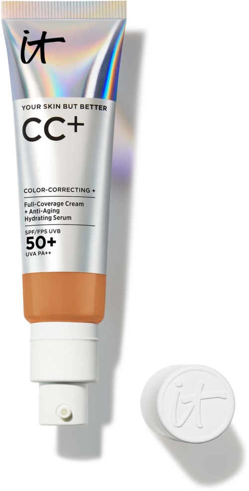 It is a CC+ cream tube with a white cap and a white sticker with black text.