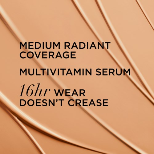 Text-based label for a cosmetic product with benefits and description.