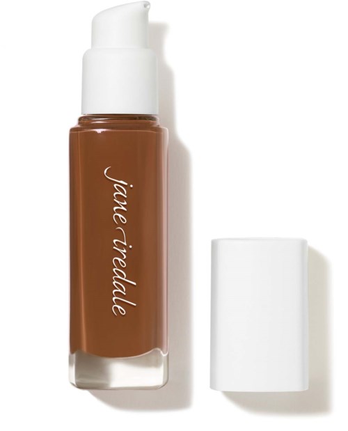 A brown bottle with a white pump and cap, labeled 'jiale riiddle'.