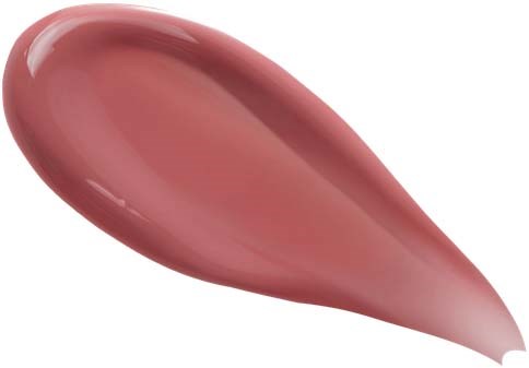 Ein Klecks rosa Lippenstift mit glatter, glänzender Textur und spitzen Form.