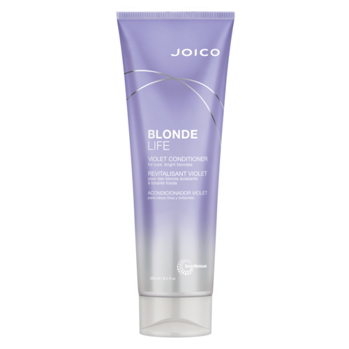 Eine lila Tube Joico Blonde Life Violet Conditioner für kühle, helle Blondinen.