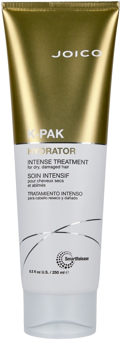 Een tube Joico K-Pak Hydrator Intensive Treatment voor beschadigd haar.