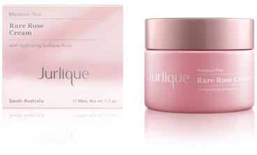 Pink jar and box for moisturizer named Rare Rose Cream by Jurlique from South Australia.