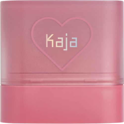 Pink container with a heart outline and the name 'Kaja' inside. Simple design, soft colors, cute and sweet look.