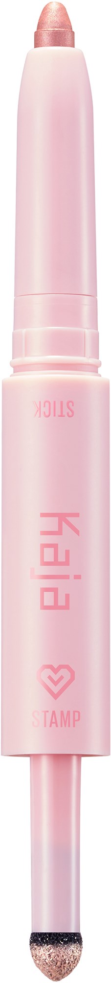 A pink lip crayon with a soft tip and a built-in blending sponge at the end.