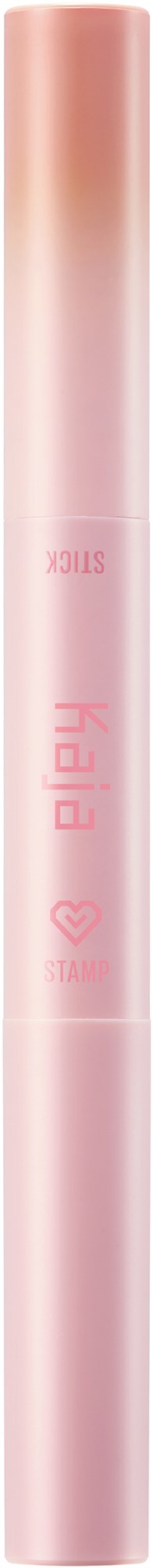 A pink, cylindrical object possibly a cosmetic or skincare product with branding on it.